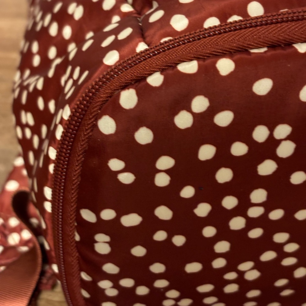 Red/White Polka Dot Nylon Backpack - Picture 6 of 9